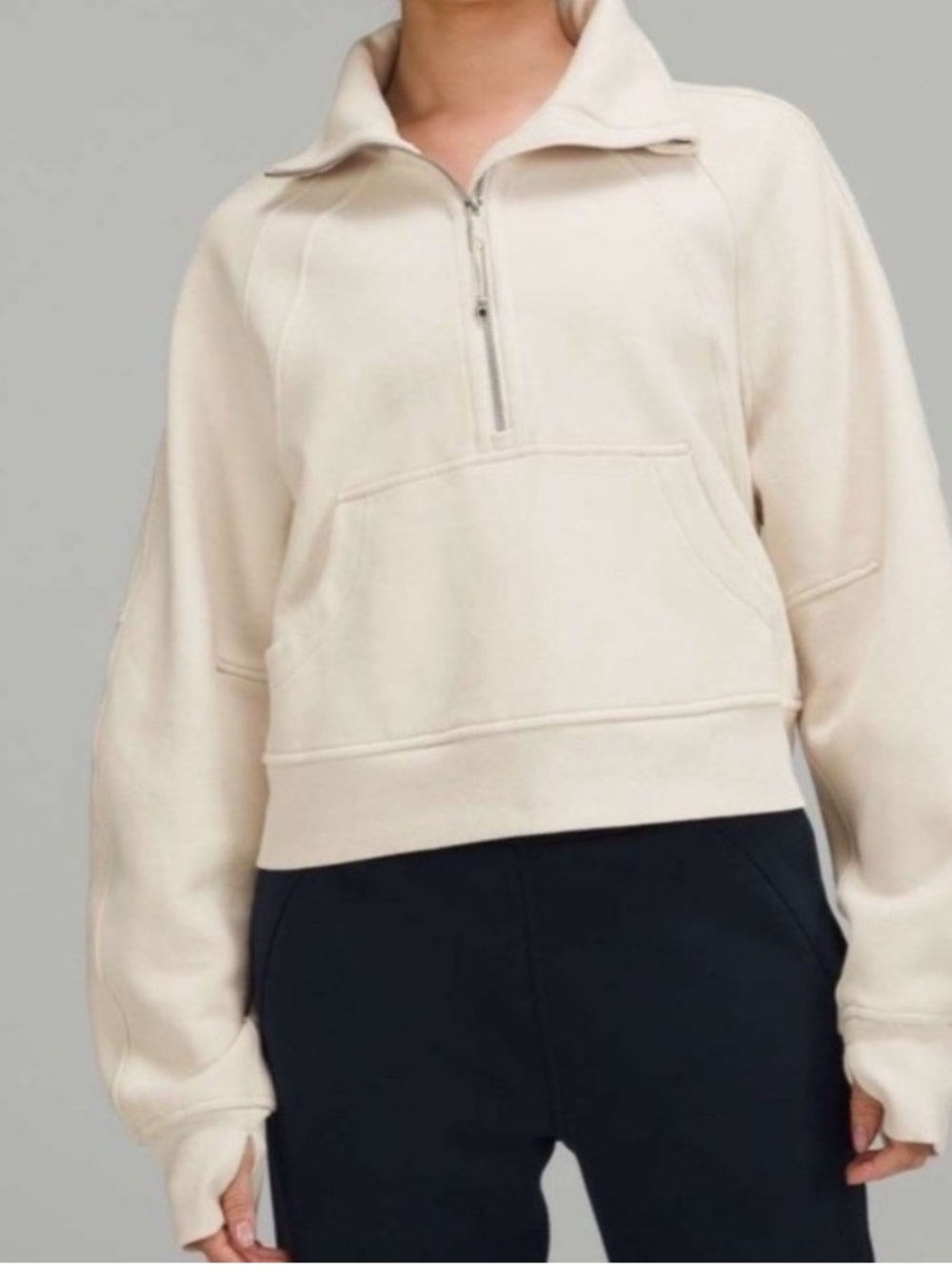 LuLuLemon Scuba Cream Half-Zip Pullover Sweatshirt Size M/L